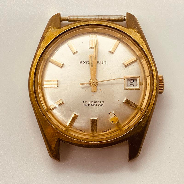 Excalibur 17 Jewels Swiss Made Watch for Parts & Repair - NOT WORKING