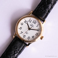 Vintage Gold-Ton Timex Indiglo Uhr | Damen runder Zifferblatt Quarz Uhr