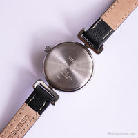 Vintage Black Dial Timex Watch | Casual Silver-tone Watch for Ladies