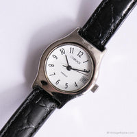 Chariot vintage par Timex montre | Bureau de tons d'argent montre pour femme