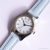 Vintage Round Dial Watch by Carriage | Ladies Blue Strap Casual Watch