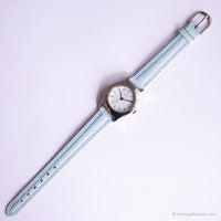 Vintage Round Dial Watch by Carriage | Ladies Blue Strap Casual Watch