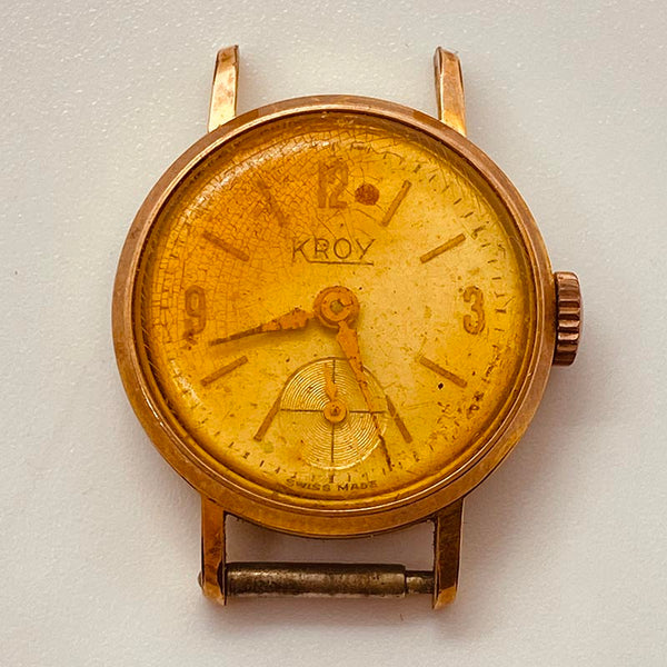 Kroy 15 Jewels Swiss Made Watch for Parts & Repair - NOT WORKING