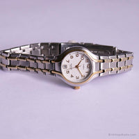 Vintage zweifarbig Timex Indiglo Uhr | Elegantes Datum Uhr für Frauen