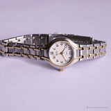 Vintage Two-tone Timex Indiglo Watch | Elegant Date Watch for Women