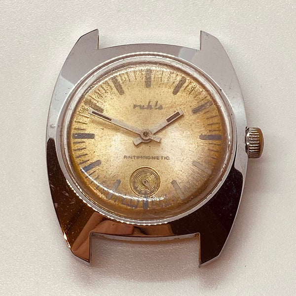 1960s Ruhla German Mechanical Watch for Parts & Repair - NOT WORKING