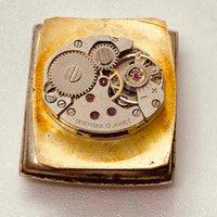 Osco rectangular 17 joyas reloj Para piezas y reparación, no funciona