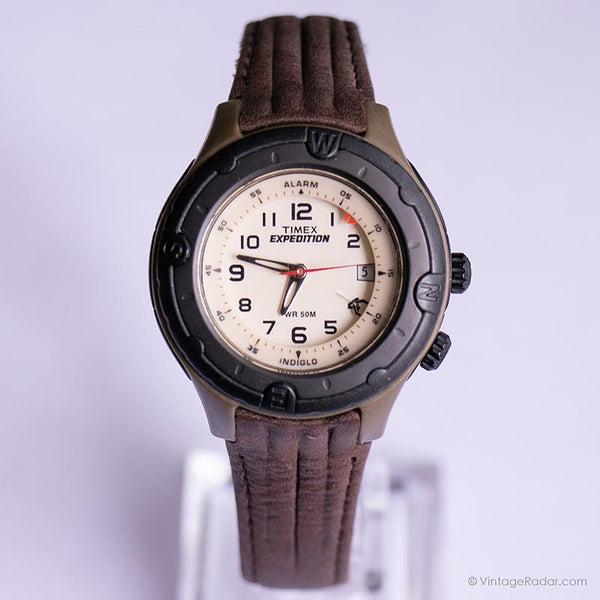 Vintage Timex Expedition Timex Watch Alarm Off Vintage Brown Timex