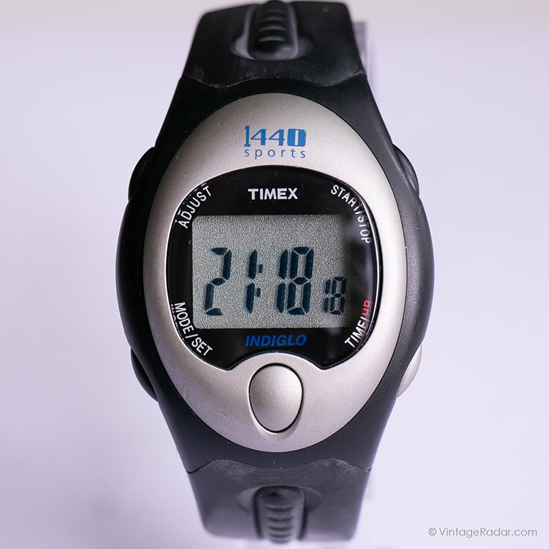 Vintage Timex 1440 Sports Watch Digital Chronograph Watch for Her