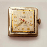 Rectangular Osco Parat German Garlated reloj Para piezas y reparación, no funciona