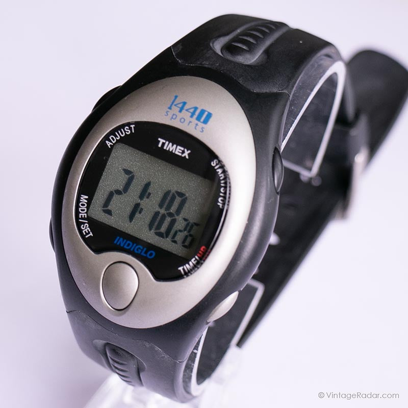 Vintage Timex 1440 Sports Watch Digital Chronograph Watch for Her