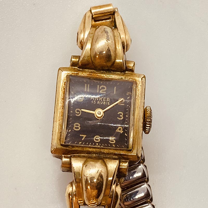 1940s Anker 15 Rubis German Gold-Plated Watch for Parts & Repair ...