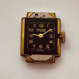 1940s Anker 15 Rubis German Gold-Plated Watch for Parts & Repair - NOT WORKING