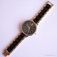 Quadrante nero vintage Anne Klein Guarda | Elegante orologio da polso da donna