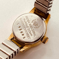 Art déco Glashütte 17 Rubis allemand-or plaqué or montre pour les pièces et la réparation - ne fonctionne pas