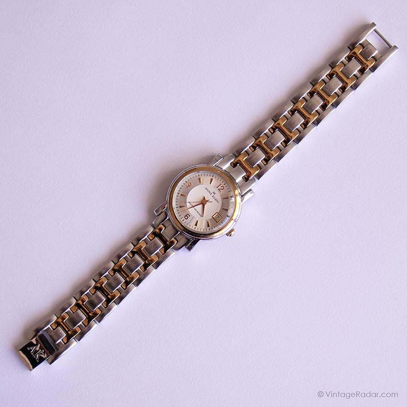 Vintage Two-tone Anne Klein Date Watch | Stainless Steel Watch for Her ...