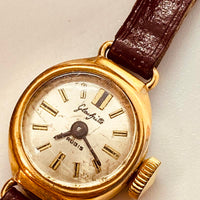 Small Art Deco Glashütte German Gold-Plated Watch for Parts & Repair - NOT WORKING