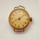 1930er Jahre kleiner militärischer Grabendeutsch Uhr Für Teile & Reparaturen - nicht funktionieren