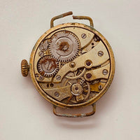 1930s Small Military Trench German Watch for Parts & Repair - NOT WORKING