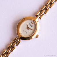 Esfera ovalada vintage Anne Klein reloj | Moda de oro reloj para ella