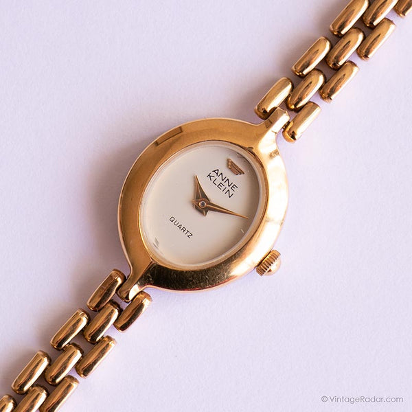 Vintage Oval Dial Anne Klein Watch | Gold-tone Fashion Watch for Her