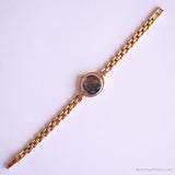 Quadrante ovale vintage Anne Klein Guarda | Orologio da moda oro per lei