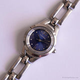 Vintage klein Fossil Uhr für Frauen | Blue Dial Branded Armbanduhr