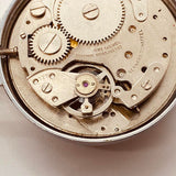 Madre di Pearl Black Webster Swiss Made Pocket Watch per parti e riparazioni - Non funziona