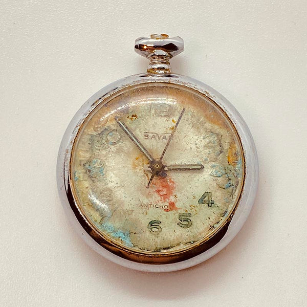 17 Jewels Water Damage Pocket Watch for Parts & Repair - NOT WORKING