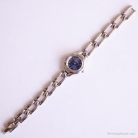 Vintage klein Fossil Uhr für Frauen | Blue Dial Branded Armbanduhr