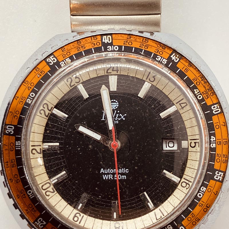 Felix. Watch 1970s Felix Automatic Diver's Style Watch for Parts & Repair – Vintage ...