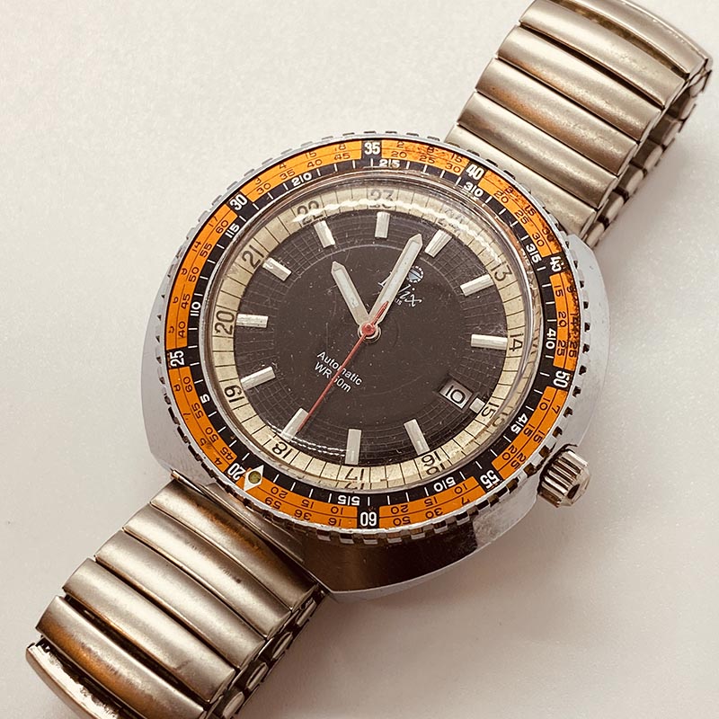 Felix. Watch 1970s Felix Automatic Diver's Style Watch for Parts & Repair – Vintage ...