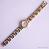 Vintage dos tonos Armitron reloj | Dial blanco y elegante reloj para ella