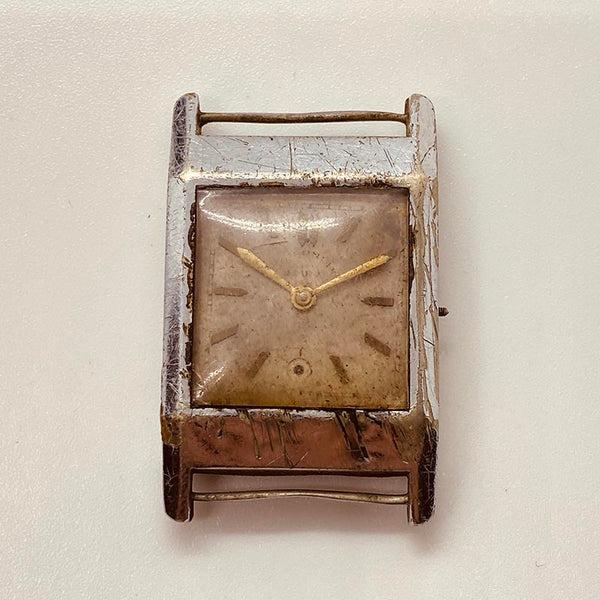 ساعة WW2 Trench Swiss Made العسكرية المكونة من 15 جوهرة لقطع الغيار والإصلاح - لا تعمل