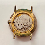 Josmar 17 Joyas Gold-Tone Swiss Made reloj Para piezas y reparación, no funciona