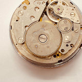 ساعة سبارتان سويسرية الصنع فاخرة بمينا أسود لقطع الغيار والإصلاح - لا تعمل