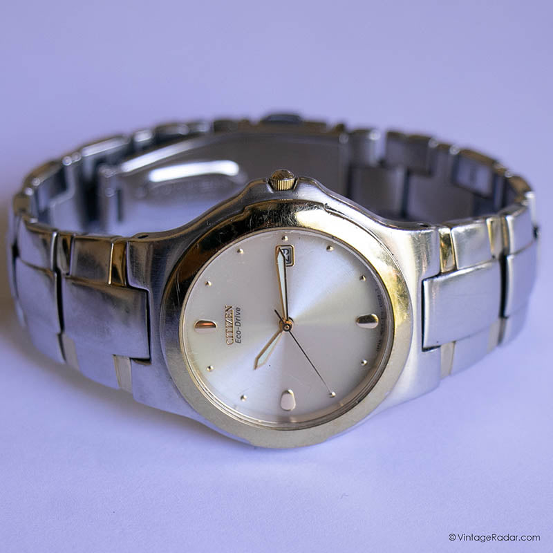 Citizen Eco Drive E110 K16768 Watch Dual-Tone Steel Analog