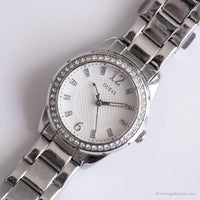 Vestido vintage reloj para mujeres por Guess | Elegante reloj de pulsera de cristales