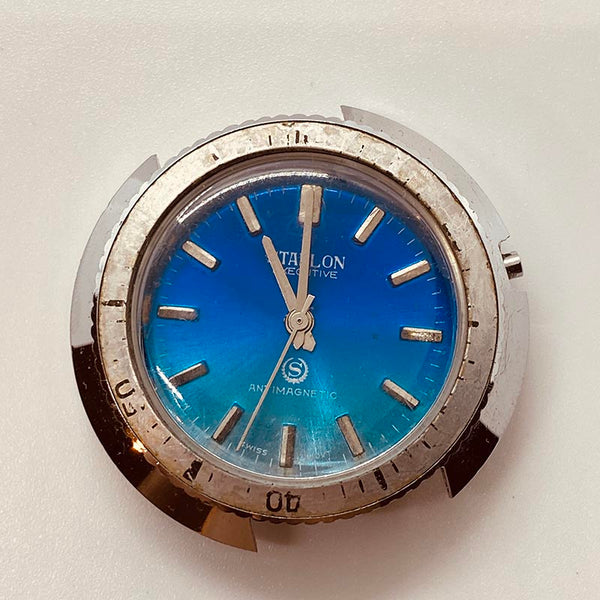 1970er Jahre Blue Dial Starlon Executive Swiss Movt Uhr Für Teile & Reparaturen - nicht funktionieren