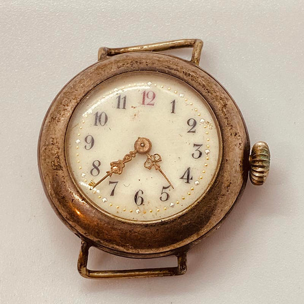 1930er Jahre Art Deco Military Graben Uhr Für Teile & Reparaturen - nicht funktionieren