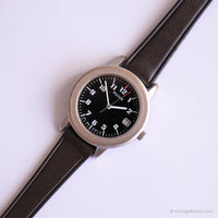 Dial negro vintage Pulsar reloj | Fecha informal reloj para mujeres