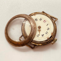 Cadena militar Art Deco de la década de 1930 reloj Para piezas y reparación, no funciona