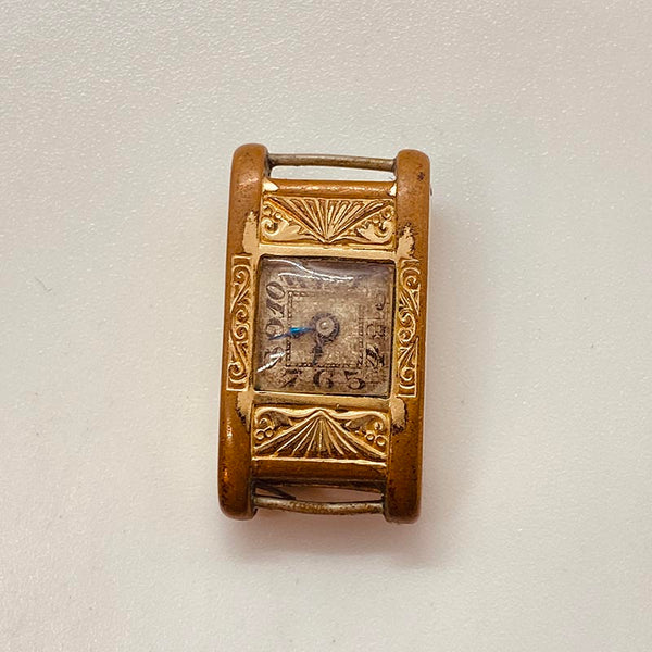 Orologio rettangolare art deco delle donne degli anni '30 per parti e riparazioni - non funziona