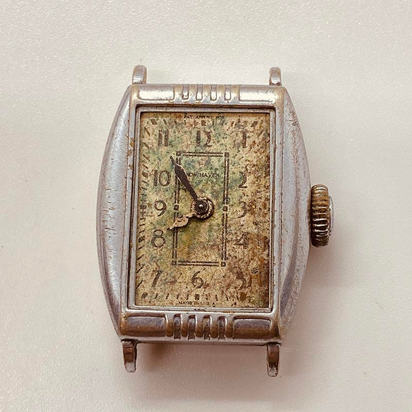 New Haven de la década de 1930 hecha en la trinchera de EE. UU. reloj Para piezas y reparación, no funciona