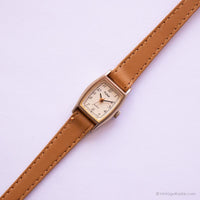 Vintage Tiny Pulsar Watch for Women | Gold-tone Rectangular Watch