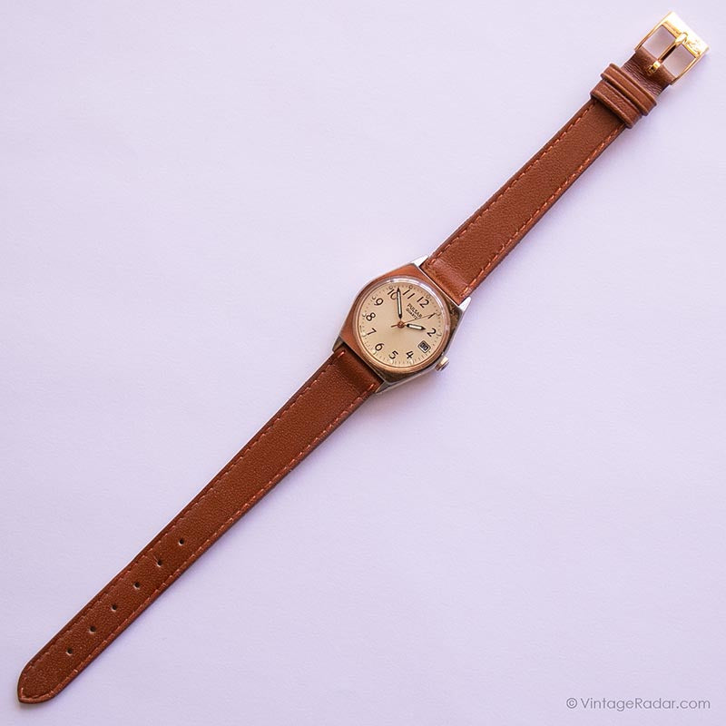 Vintage Pulsar Date Watch for Her | Japan Quartz Gold-tone  display picture 1