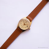 Vintage Citizen Date Watch for Her | Cream Dial Casual Wristwatch