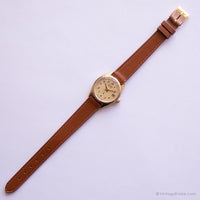Vintage Citizen Date Watch for Her | Cream Dial Casual Wristwatch