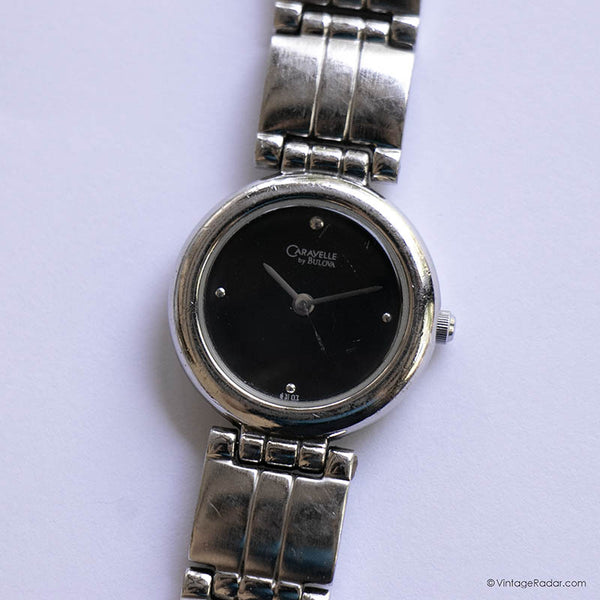 Vintage Silver-Tone Bulova Damen Uhr | Caravelle Analog Quarz