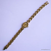 Vintage Dainty Bulova Watch for Ladies | Gold-tone Oval Wristwatch